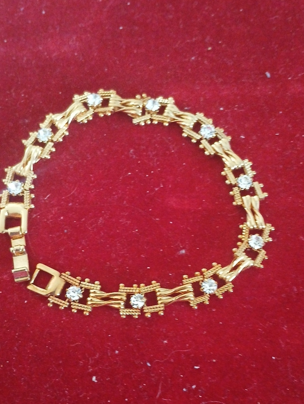 Gold Crystal Accent Women's Bracelet